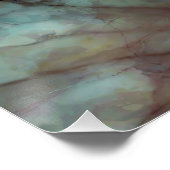 Poster Marbre turquoise bleu et violet (Coin)