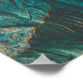 Poster Marbre vert foncé : texture luxueuse. (Coin)