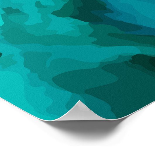 Poster Marbre vert & Or : Texture luxueuse (Coin)