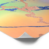 Poster Marbre vif | Aquarelle couleur gras pastel (Coin)