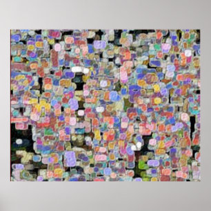 Poster Marbres florales - grande