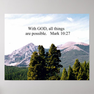 Poster Marc 10:27 Avec Dieu, tout est possible.