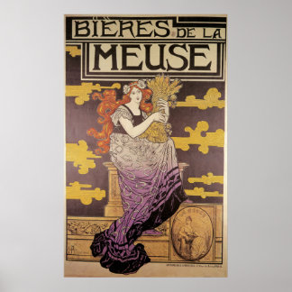 Poster Marc Auguste Bastard Bieres De La Meuse