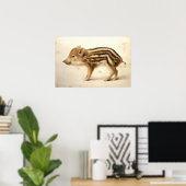 Poster MARCASSIN / Dessins d'animaux (Bureau à domicile)
