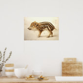 Poster MARCASSIN / Dessins d'animaux (Cuisine)