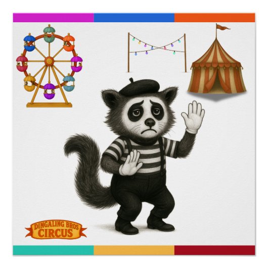 Poster Marcel, civet mime (Devant)