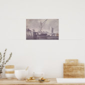 Poster Marchands approchant un quai (Cuisine)