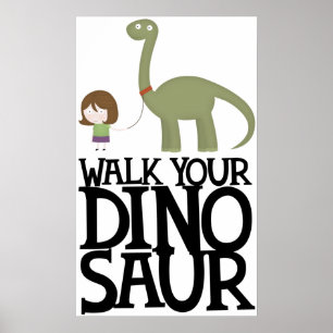 Poster Marchant votre dinosaure