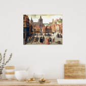 Poster Marché à Bergen - Abel Grimmer Art (Cuisine)