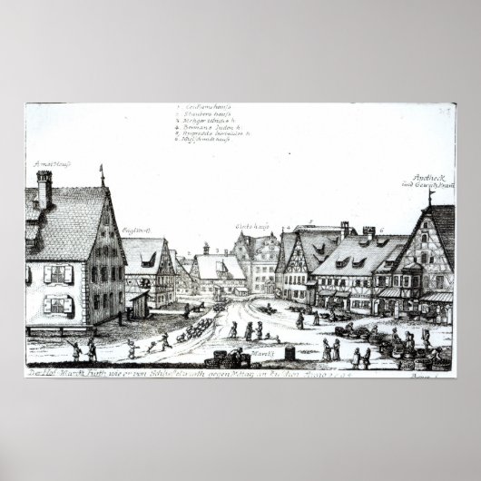 Poster Marché allemand, 1704 (Devant)