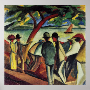 Poster Marche au lac I avant août Macke