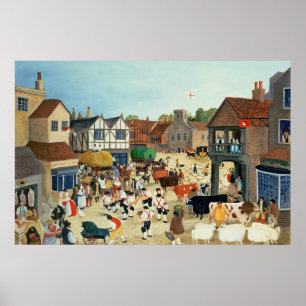 Poster Marché aux bestiaux du 18ème siècle de Mayfair