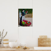 Poster marché aux fleurs (Cuisine)
