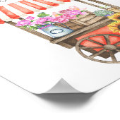 Poster Marché aux fleurs Aidez la mariée occupée Adresse  (Coin)