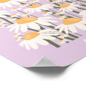 Poster Marché aux fleurs Amsterdam Abstrait Retro Daisies (Coin)