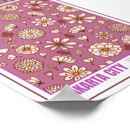 Poster Marché aux fleurs Asie du Sud-Est Jakarta (Coin)