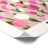 Poster Marché aux fleurs Barcelone Pastel Tulips rose (Coin)