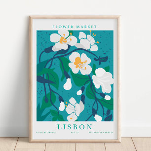 Poster Marché aux Fleurs Botanique de Lisbonne