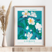 Poster Marché aux Fleurs Botanique de Lisbonne