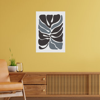 Poster Marché aux fleurs de Bohême | Feuilles Abstraits m