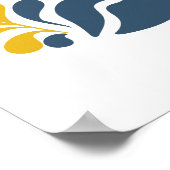 Poster Marché aux fleurs de Bohême | Feuilles Abstraits m (Coin)