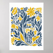 Poster Marché aux fleurs de Bohême | Feuilles Abstraits m (Devant)