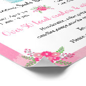 Poster marché aux fleurs de printemps/bazaar rose floral  (Coin)