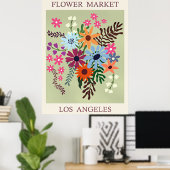 Poster Marché aux Fleurs, Los Angeles, (Bureau à domicile)