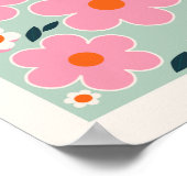 Poster Marché aux fleurs Madrid Floral Art rose Orange Ve (Coin)