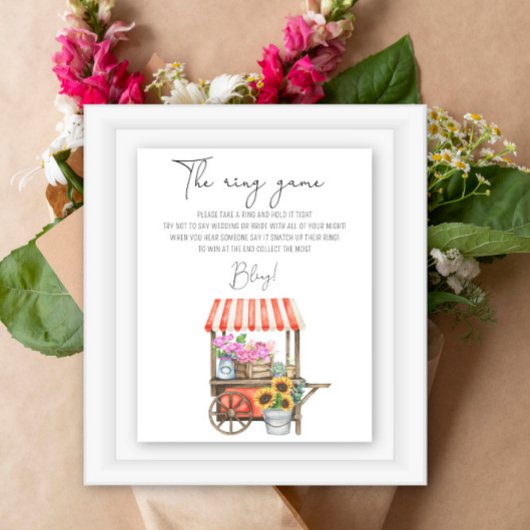 Poster Marché aux fleurs - Mettez une bague sur son poste