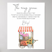 Poster Marché aux fleurs - Mettez une bague sur son poste (Devant)