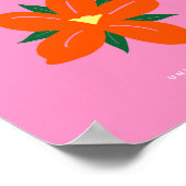 Poster Marché aux fleurs Miami rose Orange Preppy Floral (Coin)