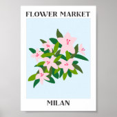 Poster Marché aux fleurs Milan Rose Lily Fleur Floral (Devant)