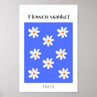 Poster Marché aux fleurs Tokyo