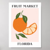 Poster Marché aux fruits Floride Alimentation orange (Devant)