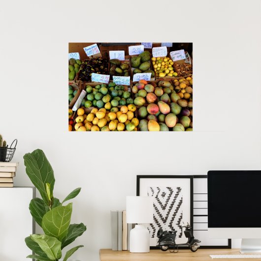 Poster Marché aux fruits Honolulu (Bureau à domicile)
