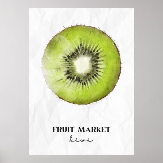Poster Marché aux fruits Kiwi (Devant)