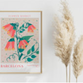 Poster Marché botanique aux fleurs de Barcelone