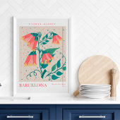 Poster Marché botanique aux fleurs de Barcelone