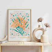 Poster Marché botanique de fleurs de Londres