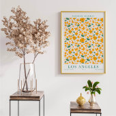 Poster Marché botanique de fleurs de Los Angeles