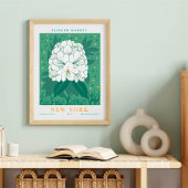 Poster Marché botanique de fleurs de New York