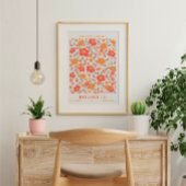 Poster Marché botanique de fleurs d'Honolulu