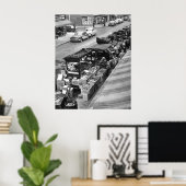 Poster Marché Brooklyn Pushcart : 1960 (Bureau à domicile)