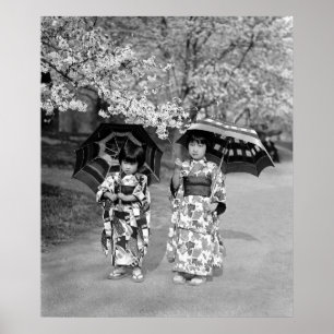 Poster Marche de cerisier en fleurs, 1925