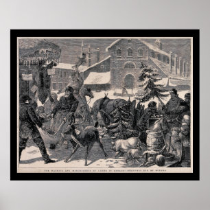 Poster Marché de la rue Christmas Eve Ottawa Canada Vinta