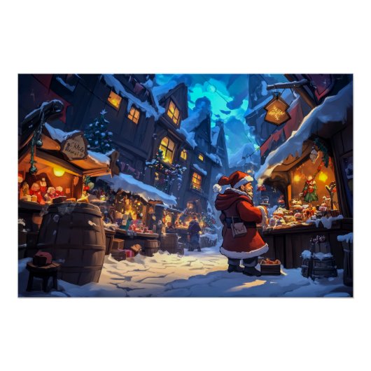 Poster Marché de Noël (Devant)