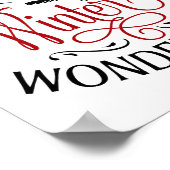 Poster Marche de Noël dans une Wonderland d'hiver (Coin)