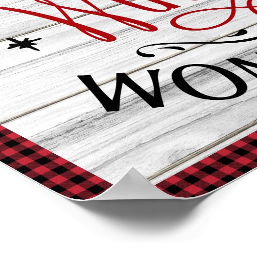 Poster Marche de Noël dans une Wonderland d'hiver W Poste (Coin)