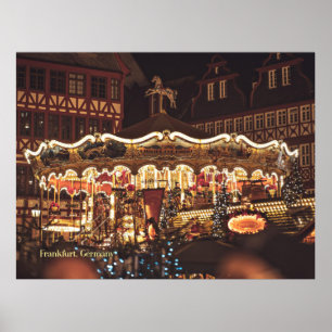 Poster Marché de Noël, Francfort, Allemagne